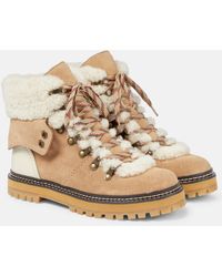 See By Chloé Naina Faux Shearling Lined Boot in Brown | Lyst
