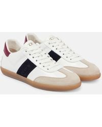 Tod's - Sneakers Cassetta Aus Leder Mit Veloursleder - Lyst