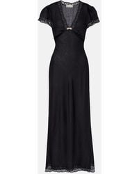 RIXO London - Clarice Lace-Trimmed Midi Dress - Lyst