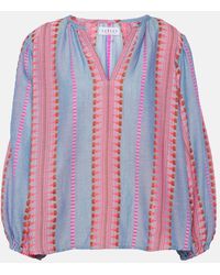 Velvet - Besticktes Top Isla Aus Baumwolle - Lyst