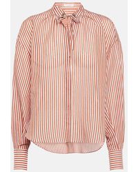 Brunello Cucinelli - Striped Cotton-blend Shirt - Lyst