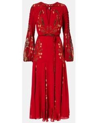 FARM Rio - Floral Pleated Maxi Dress - Lyst