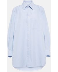 Bottega Veneta - Oversized Striped Cotton Shirt - Lyst