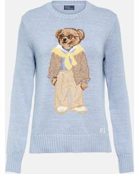 Polo Ralph Lauren - Bear-knit Regular-fit Cotton Jumper - Lyst