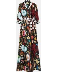 Dolce & Gabbana - Kimono Capri imprime en satin de soie - Lyst