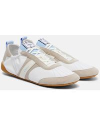 Chloé - Kick Suede-Trimmed Sneakers - Lyst