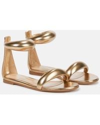 Gianvito Rossi - Sandalias Bijoux De Piel Metalizada - Lyst
