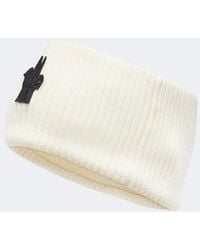 Moncler - Logo Ribbed-Knit Virgin Wool Headband - Lyst