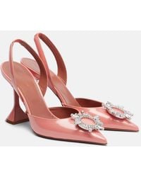 AMINA MUADDI - Begum 95 Patent Leather Slingback Pumps - Lyst