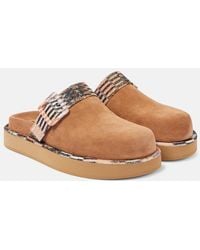 Missoni - Suede Round-Toe Clogs - Lyst