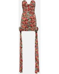Magda Butrym - Floral Ruched Minidress - Lyst