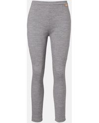 Balmain - Wool And Cotton-Blend Leggings - Lyst