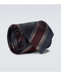Cravate en soie et coton Soie Dries Van Noten pour homme en coloris Marron Homme Cravates Cravates Dries Van Noten 