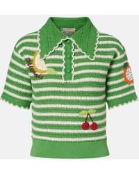 ALÉMAIS - Sundae Striped Cotton Polo Shirt - Lyst