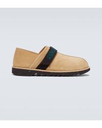 Loewe - Suede Slippers - Lyst