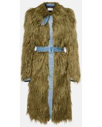 Dries Van Noten - Rangel Faux Fur-Trimmed Denim Coat - Lyst
