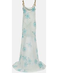 Dries Van Noten - Bedruckte Robe Aus Seidenchiffon - Lyst