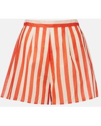 Eres - Twins Striped Cotton Voile Shorts - Lyst