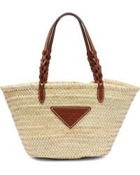 Borse tote di paglia e borse da spiaggia da donna di Prada