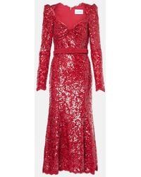 Rebecca Vallance - X Nicky Hilton Leyla Sequined Midi Dress - Lyst
