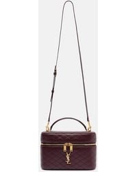 Saint Laurent - Gaby Large Leather Vanity Bag - Lyst