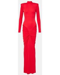 The New Arrivals Ilkyaz Ozel - Darja Ruched High-Neck Gown - Lyst