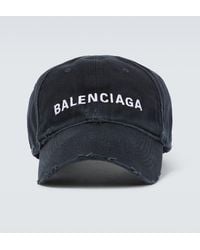 Balenciaga - Cappello da baseball in cotone con logo - Lyst