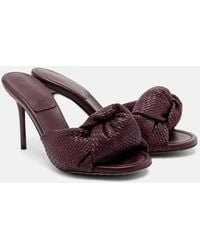 Bottega Veneta - Cherry Intreccio Leather Mules - Lyst