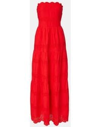 Melissa Odabash - Sophie Broderie Anglaise Cotton Maxi Dress - Lyst