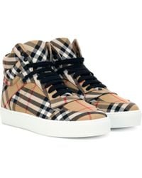 burberry high top sneakers womens