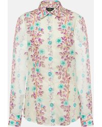 Etro - Floral Cotton Shirt - Lyst