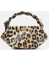 Ganni - Mini Leopard Bou Handbag - Lyst