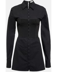Dion Lee - Vestido Corto De Popelin Con Punto - Lyst
