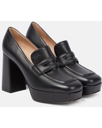 Gianvito Rossi - Leather Loafer Pumps - Lyst