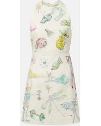 ALÉMAIS - Court Printed Cotton Minidress - Lyst