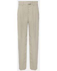 Brunello Cucinelli - Twill Wide-Leg Pants - Lyst