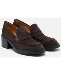 Tod's - Suede Loafer Pumps - Lyst