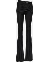 Versace - X Dua Lipa Gathered Jersey Flared Pants - Lyst