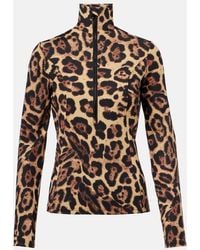 Goldbergh - Leona Leopard-Print Half-Zip Ski Top - Lyst
