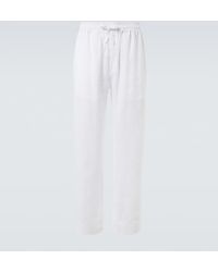 Saman Amel - Weite Hose Aus Leinen - Lyst