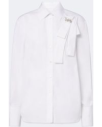 Erdem - Embellished Cotton Poplin Shirt - Lyst
