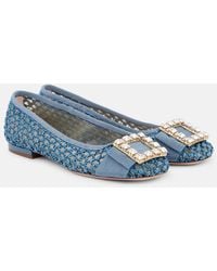 Roger Vivier - Tres Vivier Embellished Ballet Flats - Lyst