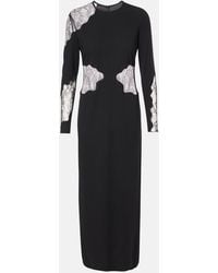 Max Mara - Enziana Wool-Blend Crepe Maxi Dress - Lyst
