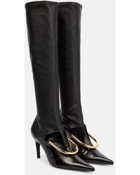 Jil Sander - Embellished Leather Knee-high Boots - Lyst