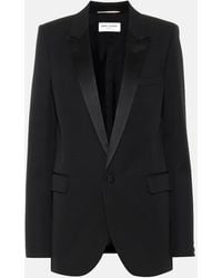 Saint Laurent - Grain De Poudre Tuxedo Jacket - Lyst