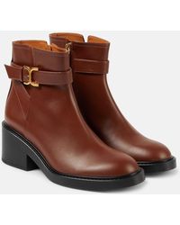 Chloé - Marcie Leather Ankle Boots - Lyst