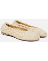 Burberry - Sadler Leather Ballet Flat - Lyst
