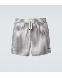 ZEGNA - Striped Swim Trunks - Lyst