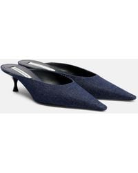Victoria Beckham - Sloan Denim Mules - Lyst