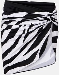 Balmain - Zebra-Print Beach Cover-Up - Lyst